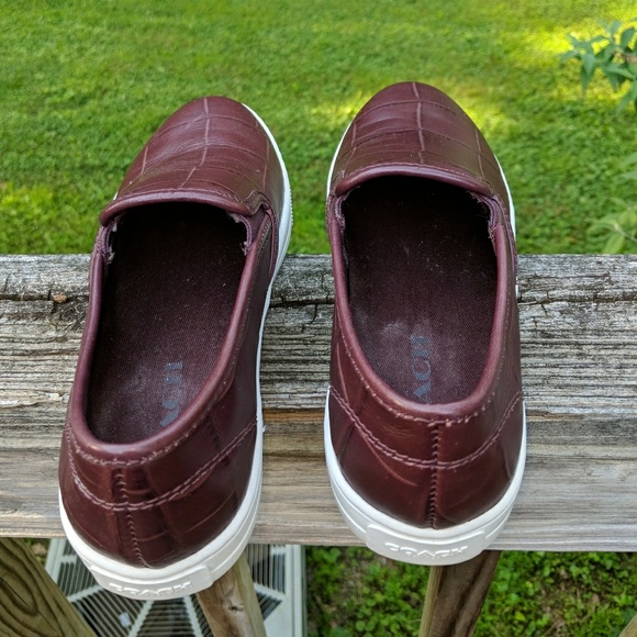 Coach Eggplant/Brown Sneakers, Sz 6B - Picture 2 of 2